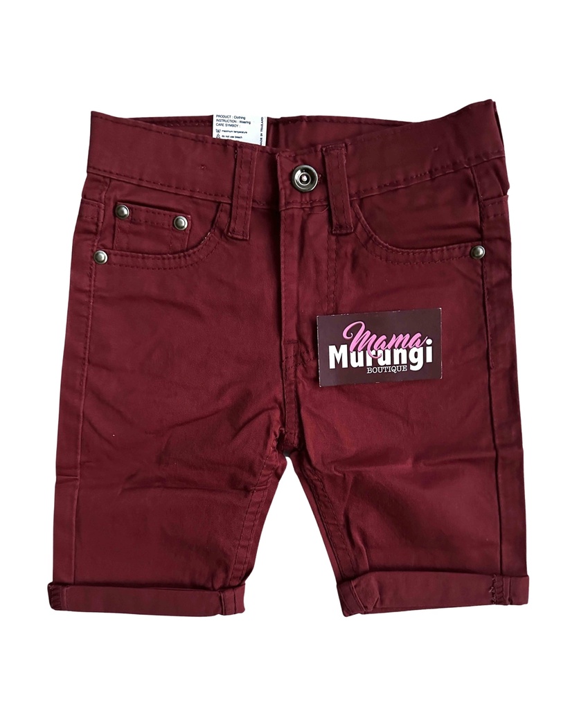 Maroon Children's Short