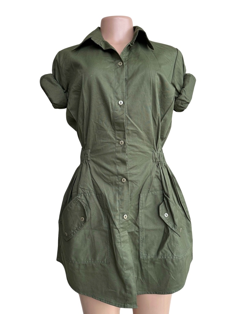 Army Green Girl's Dresstop