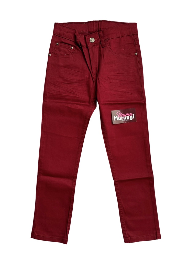 Maroon Boy's Trouser