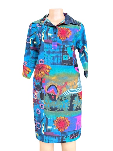 [09/23/W/2905] Multicolored Women's Sack Dress