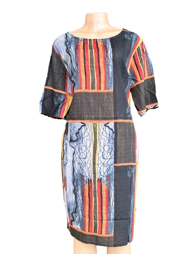 [09/23/W/2909] Multicolored Women's Sack Dress