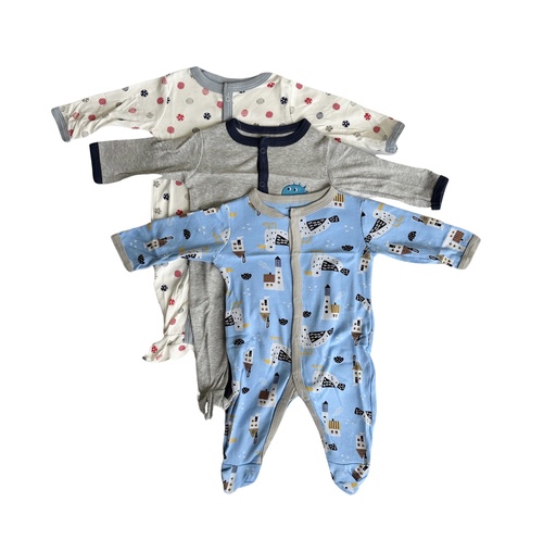 [OS/BB/3031] 3pack Baby Overall