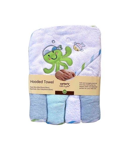 [03/24/BB/4493] Hooded towel with washcloth